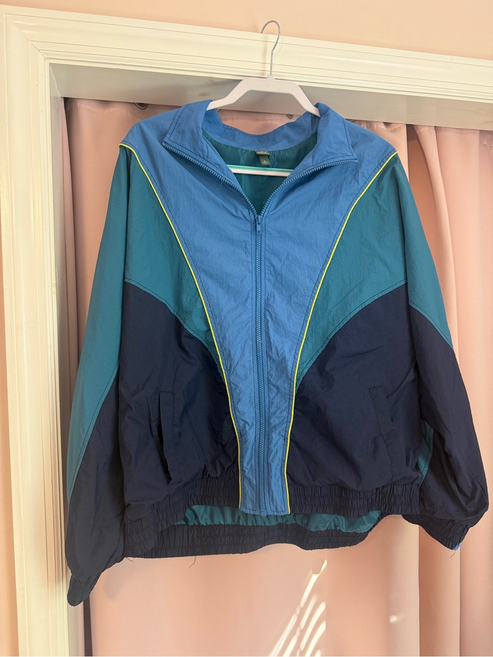 Wild Fable Colorblock Windbreaker Jacket - Blue Teal, XL